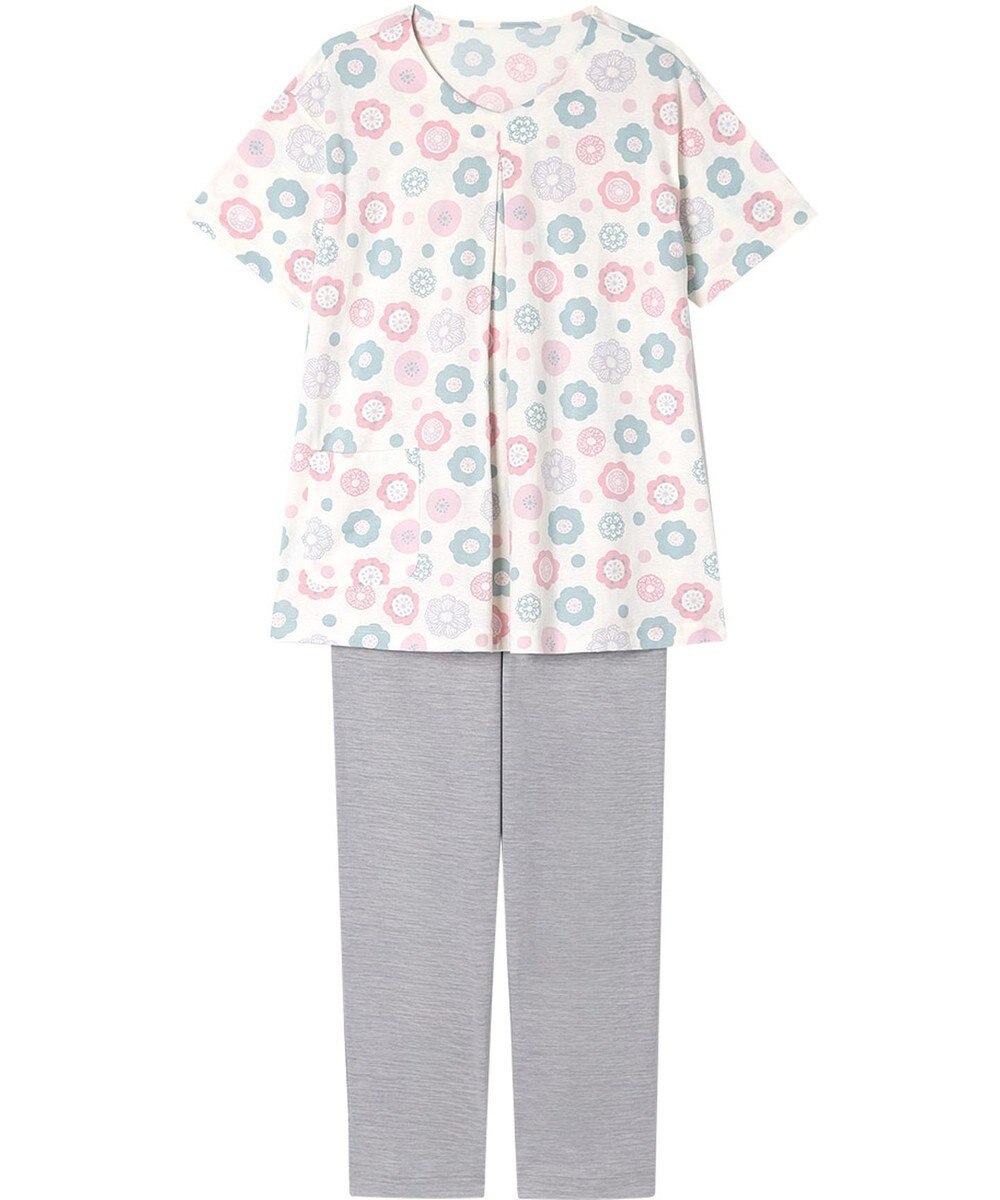 Wing パジャマ 綿100%(本体) 天竺素材 5分袖 半袖 長ズボン レディース EP8045 ウイング／ワコール 