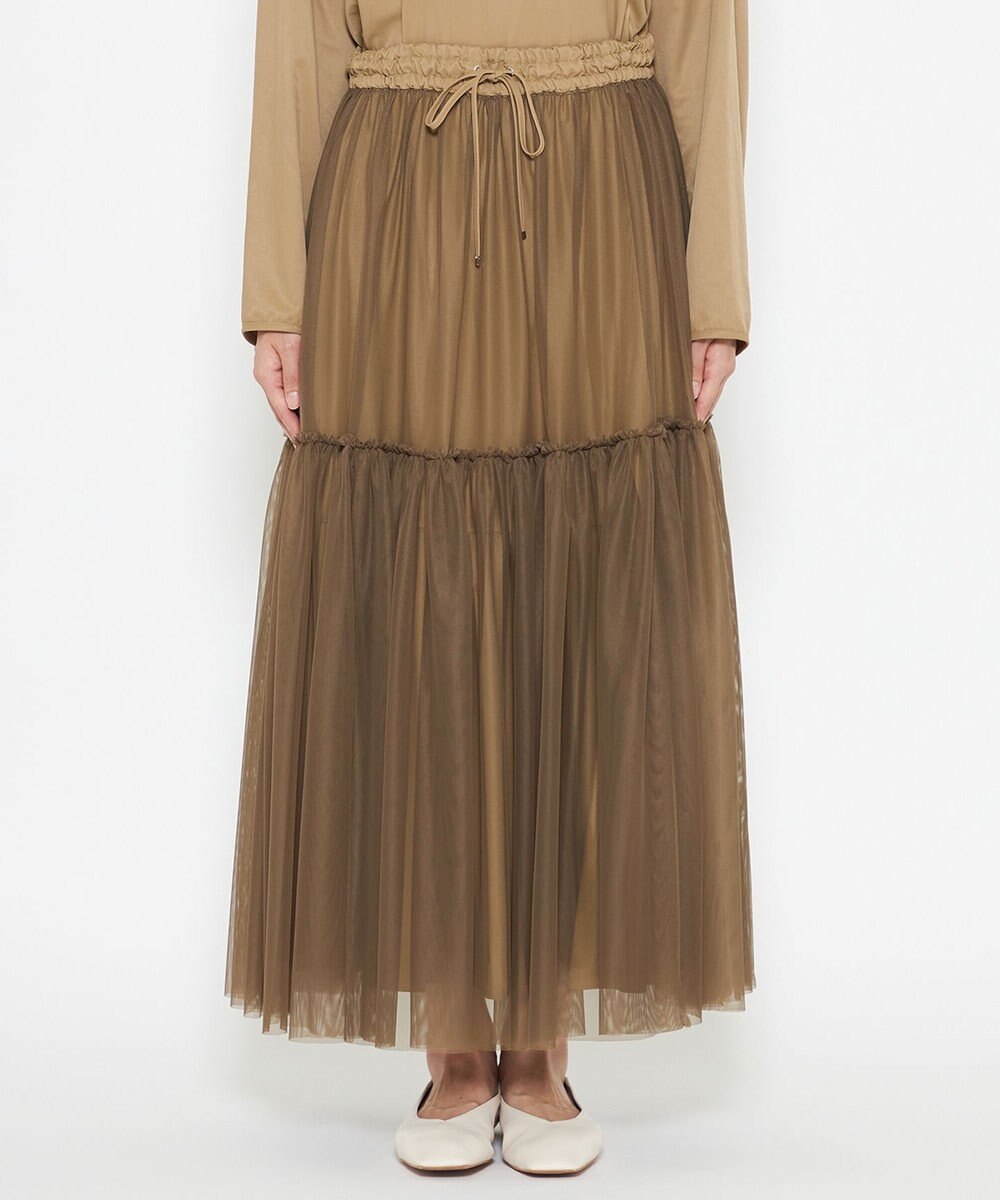 uncrave 【撥水・UVカット】ナイロンタスラン ティアードスカート（uncrave WHITE） 