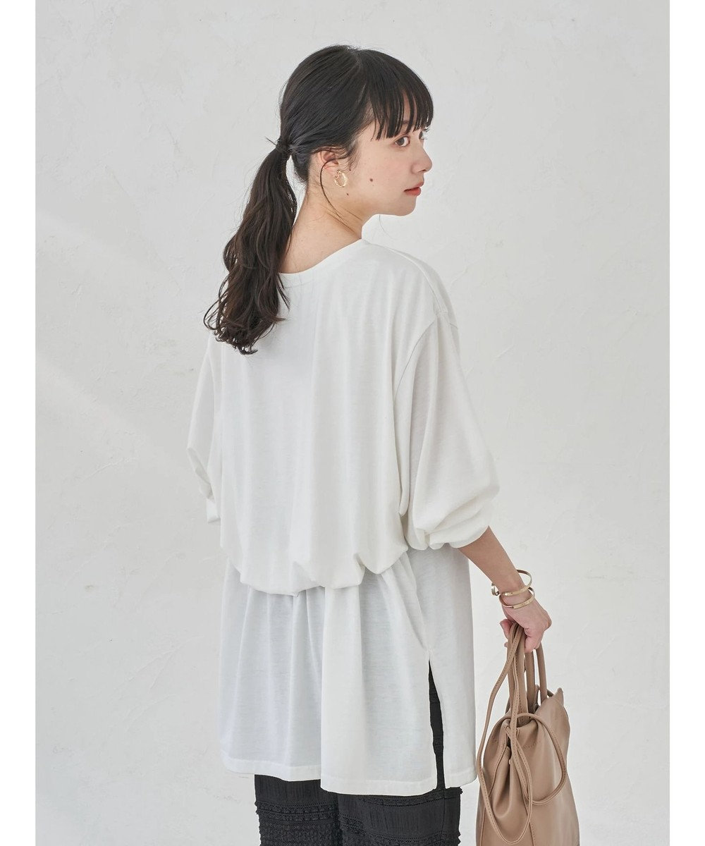 earth music&ecology 前後２ｗａｙカットチュニック Off White