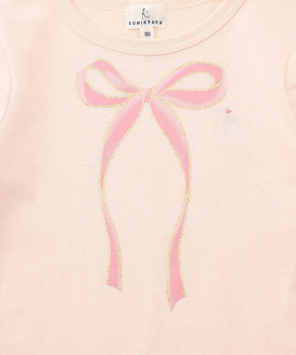 組曲 KIDS 【80-100cm】リボンアート Tシャツ 