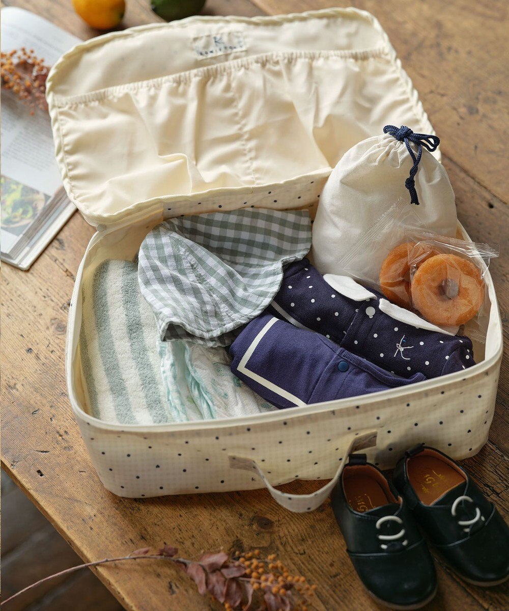 組曲 KIDS gingham K heart トラベルバッグM 