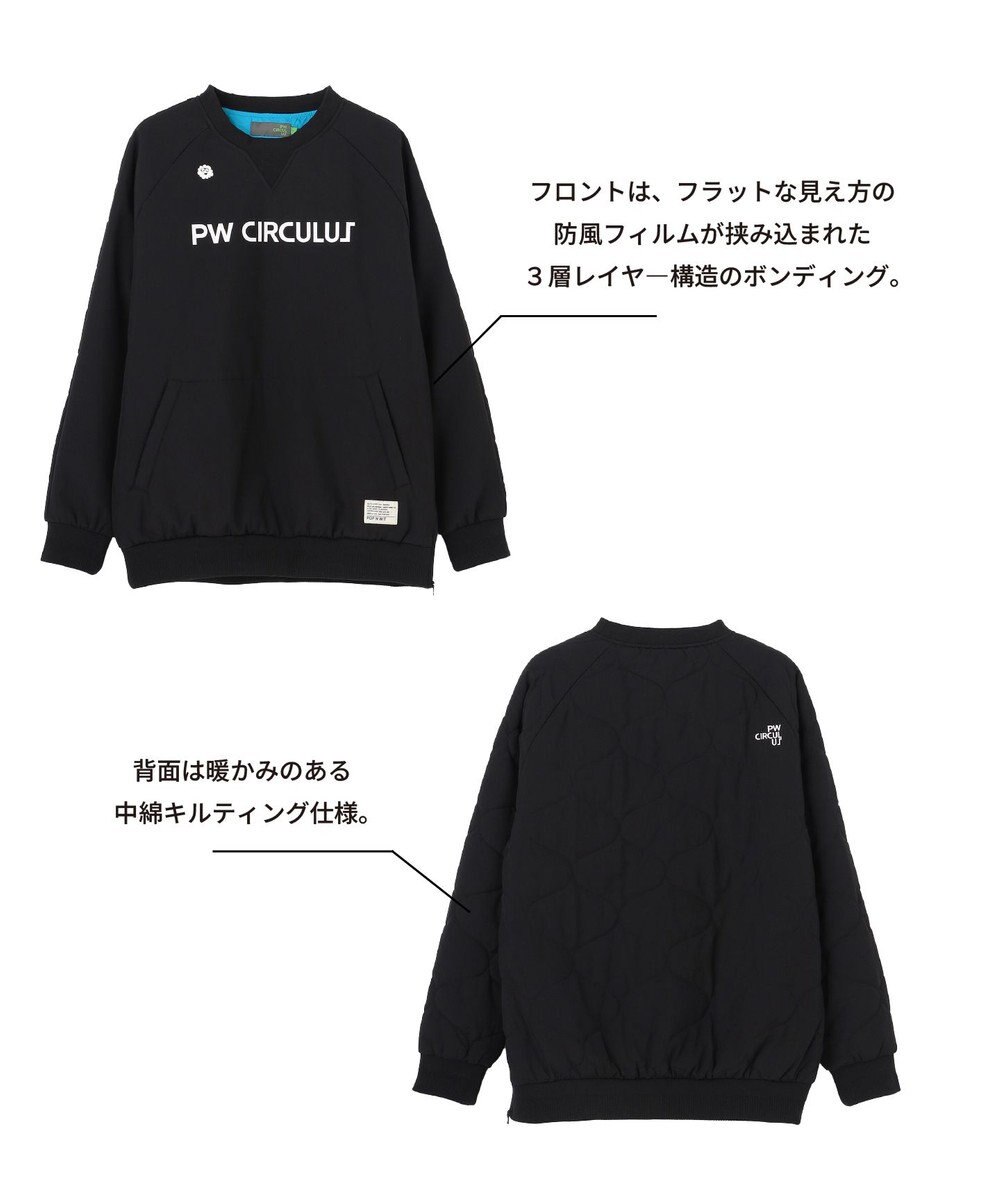 PW CIRCULUS 【3層レイヤー構造ボンディング×中綿キルティング】【MEN】中綿プルオーバー ゴルフ 