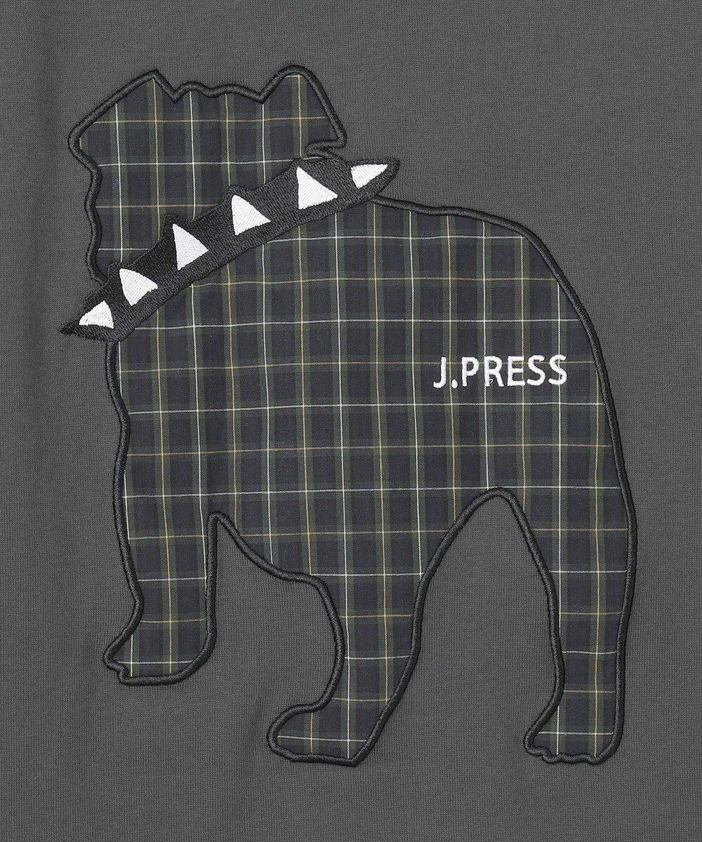 J.PRESS MEN 【UNISEX】ファブリックワッペン バックブルTシャツ 