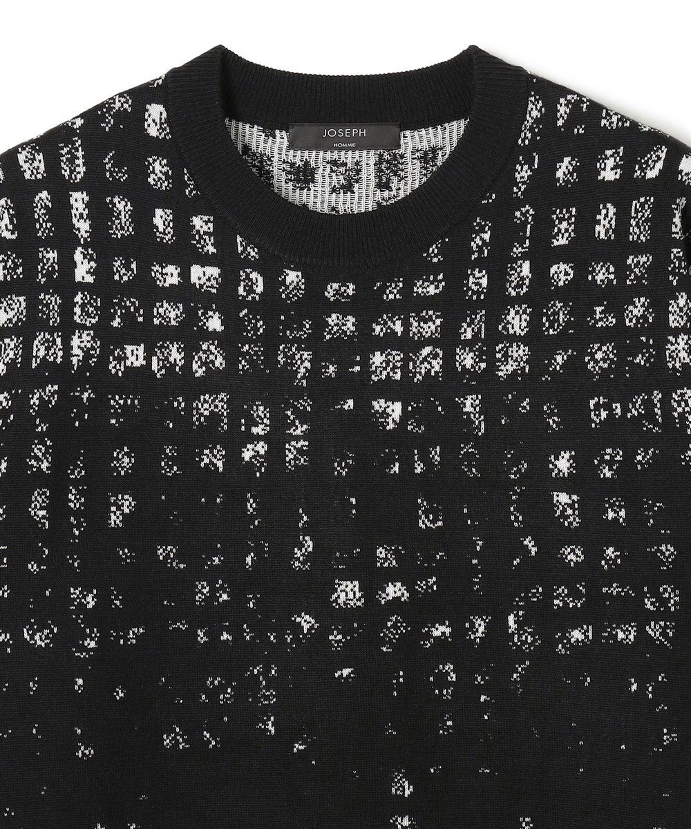 JOSEPH HOMME ドローイングブレイドジャガード　クルーネック長袖ニット 