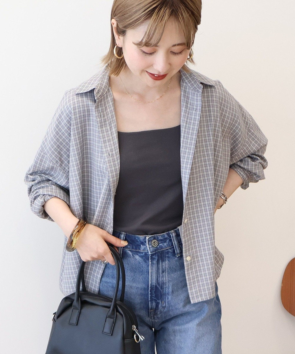 AMERICAN HOLIC イージーケアチェックショート丈シャツ 