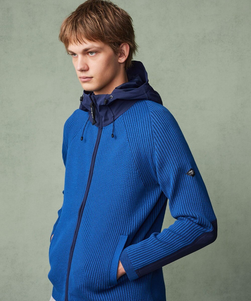 JOSEPH ABBOUD MOUNTAIN 【軽さ/ストレッチ】 CORDURA COTTON アウトドアニットパーカー 