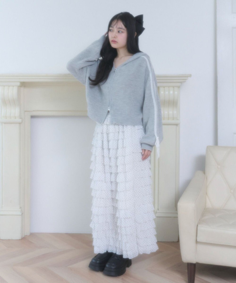 WEGO レースリボンニットパーカー 