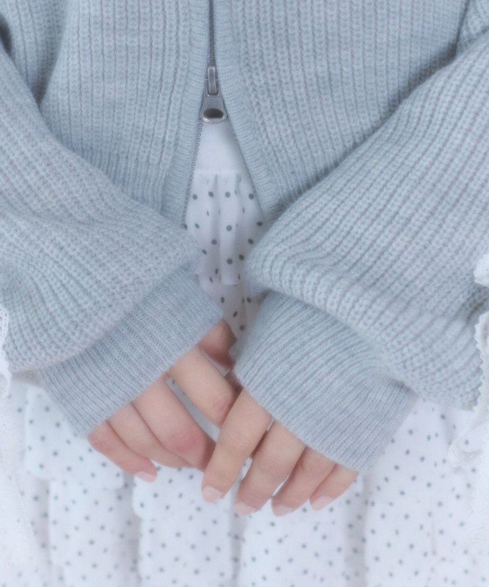 WEGO レースリボンニットパーカー 