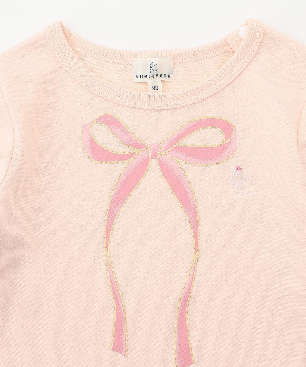 組曲 KIDS 【80-100cm】リボンアート Tシャツ 