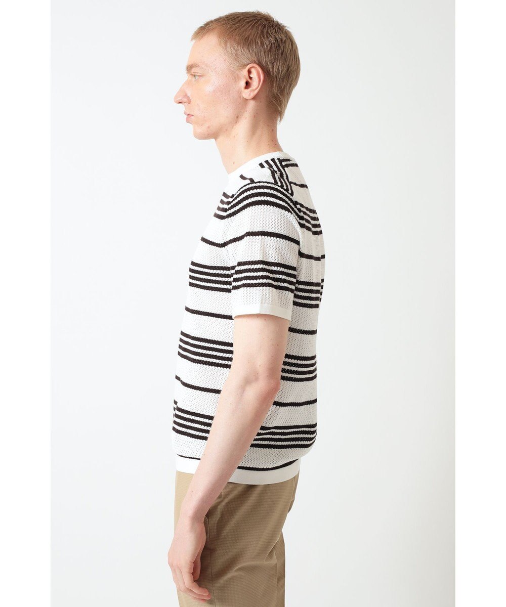 DAKS ポインテールストライプニットTシャツ 