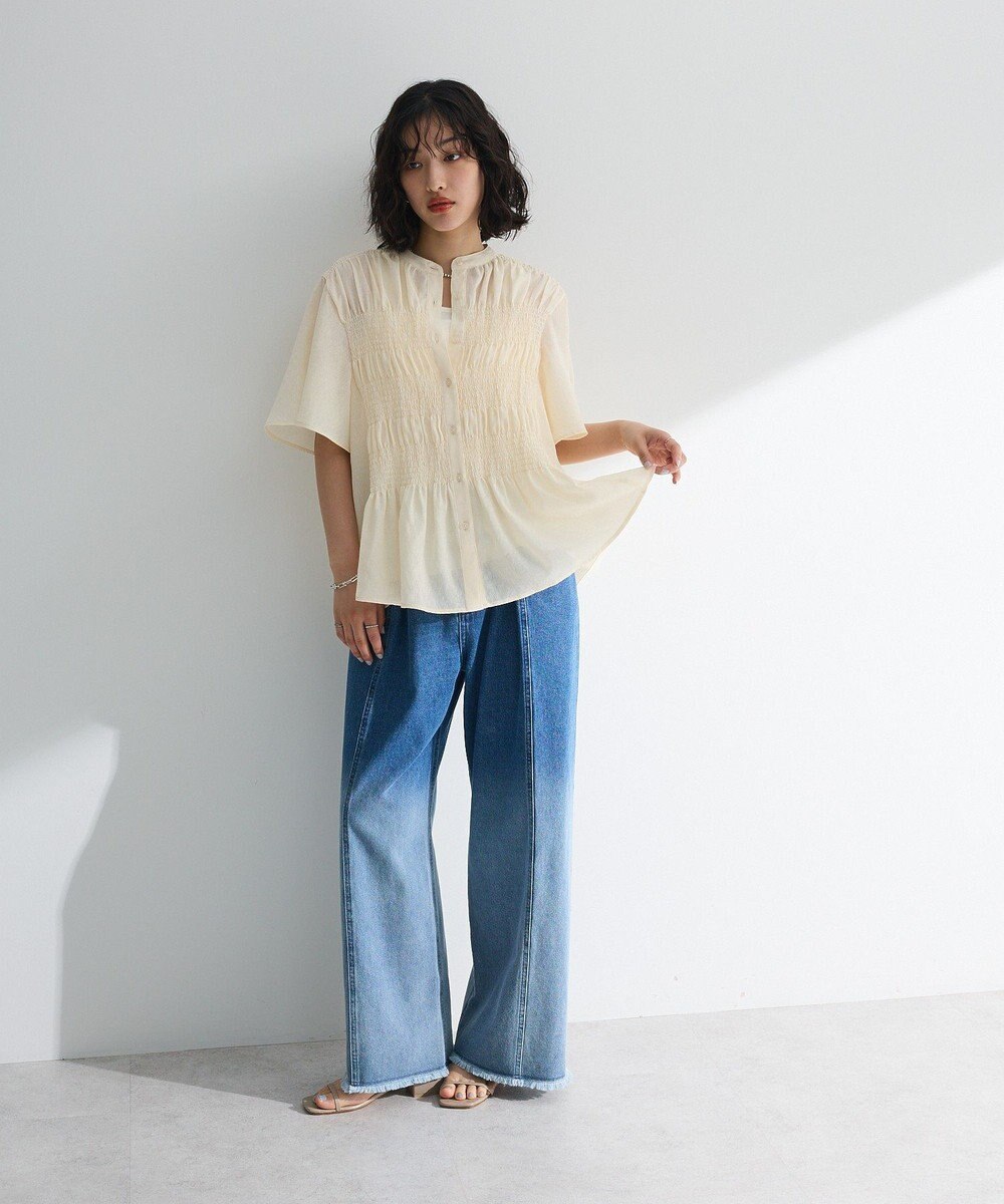 Green Parks ＳＥＴ２点マジョリカシャーリングブラウス＋タンク 