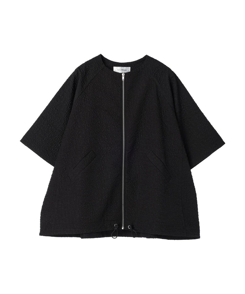 Green Parks AnriettMusee フロントジップジャガードブルゾン 