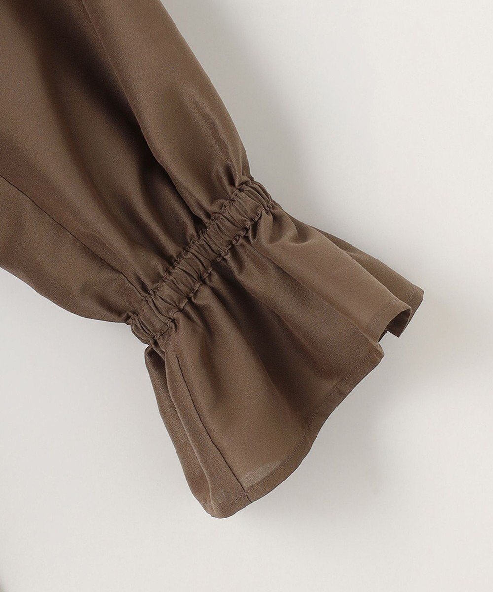 組曲 S 【洗える・涼感】シアーボイルギャザー ブラウス 