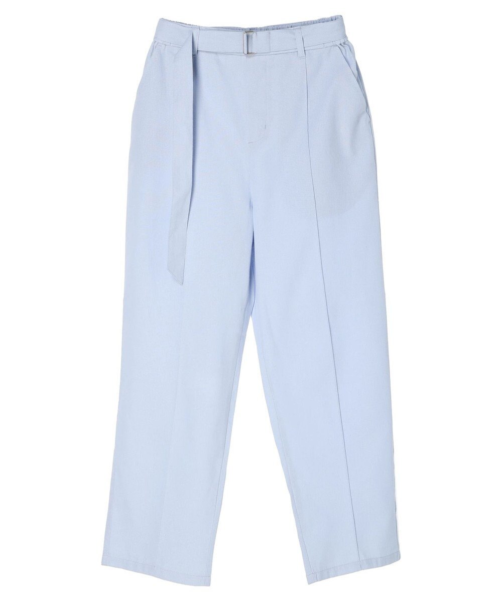 Green Parks 綿麻混バックルベルト付テーパードパンツ 