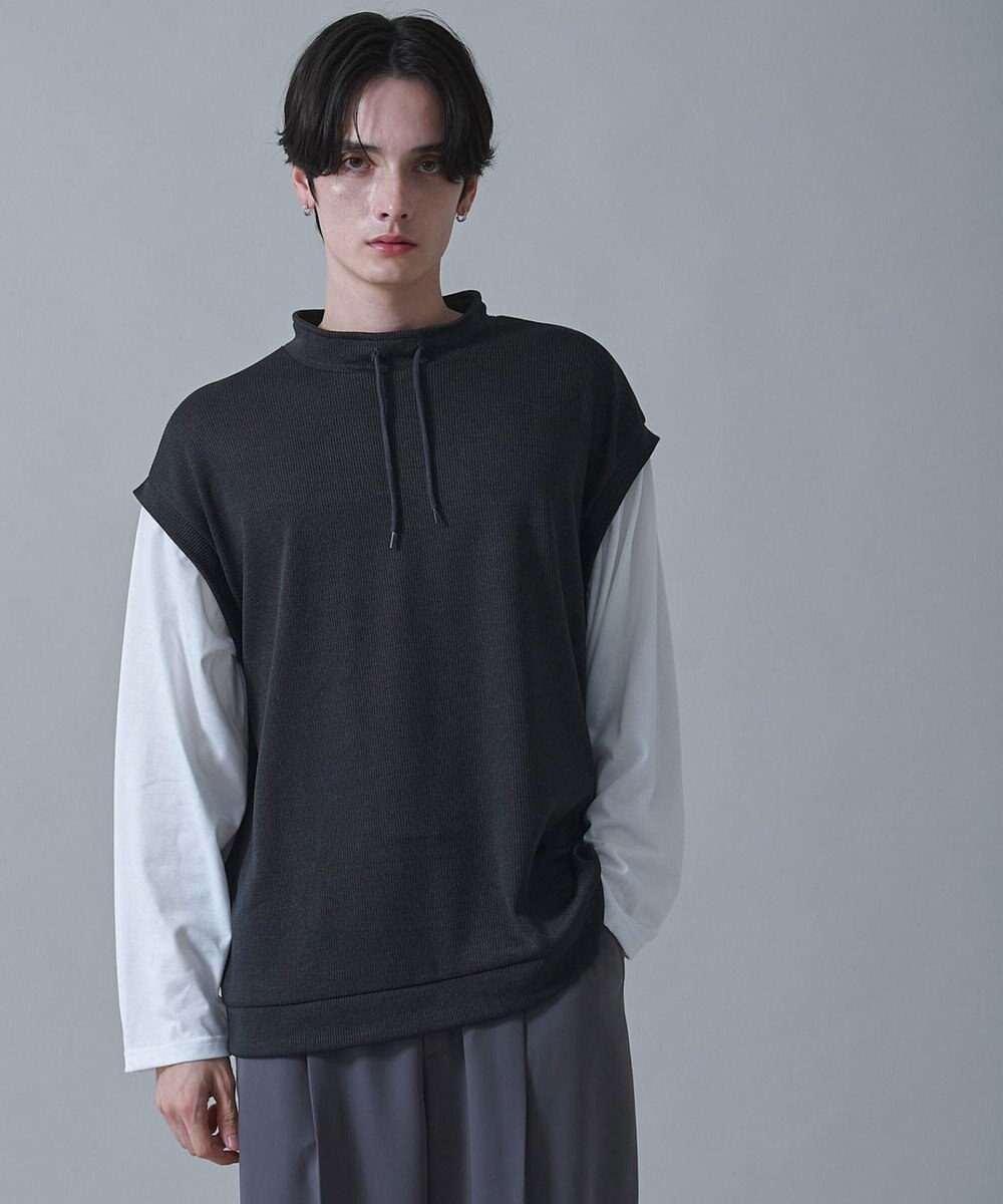 WEGO フェイクレイヤードモックネックベストT（LS） 