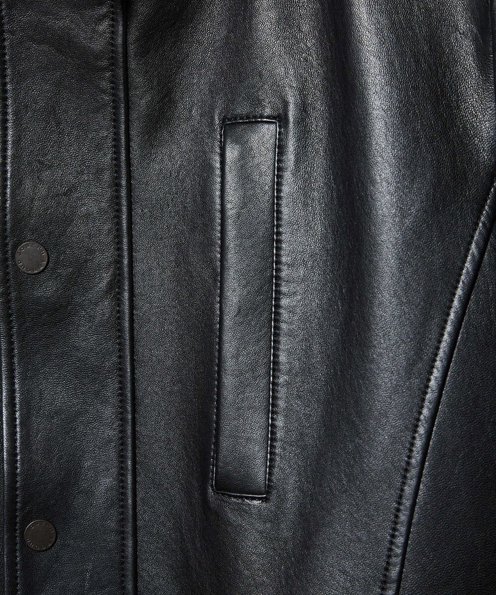 JOSEPH ABBOUD ベジタブルラムスキンレザーコート 