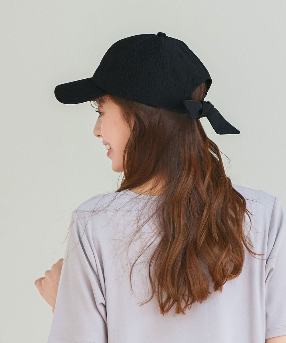 Tiaclasse 【安田美沙子さん/小倉優子さん着用】ジャガードリボンキャップ/リボンキャップ 