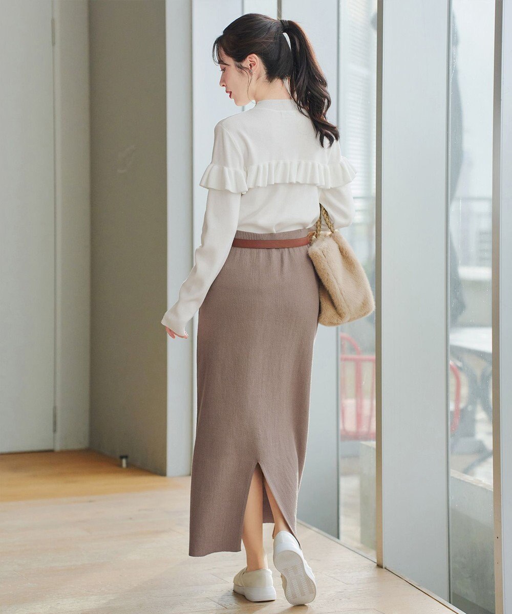 Tiaclasse 【2点セット】ニットトップス＋スカートセットアップ 