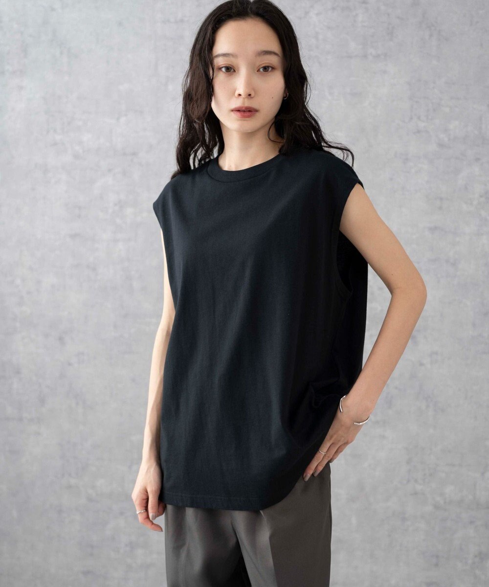 WEGO 【5色3サイズ展開/ユニセックス着用ITEM/洗える/綿100%】スリーブレスコットンT 