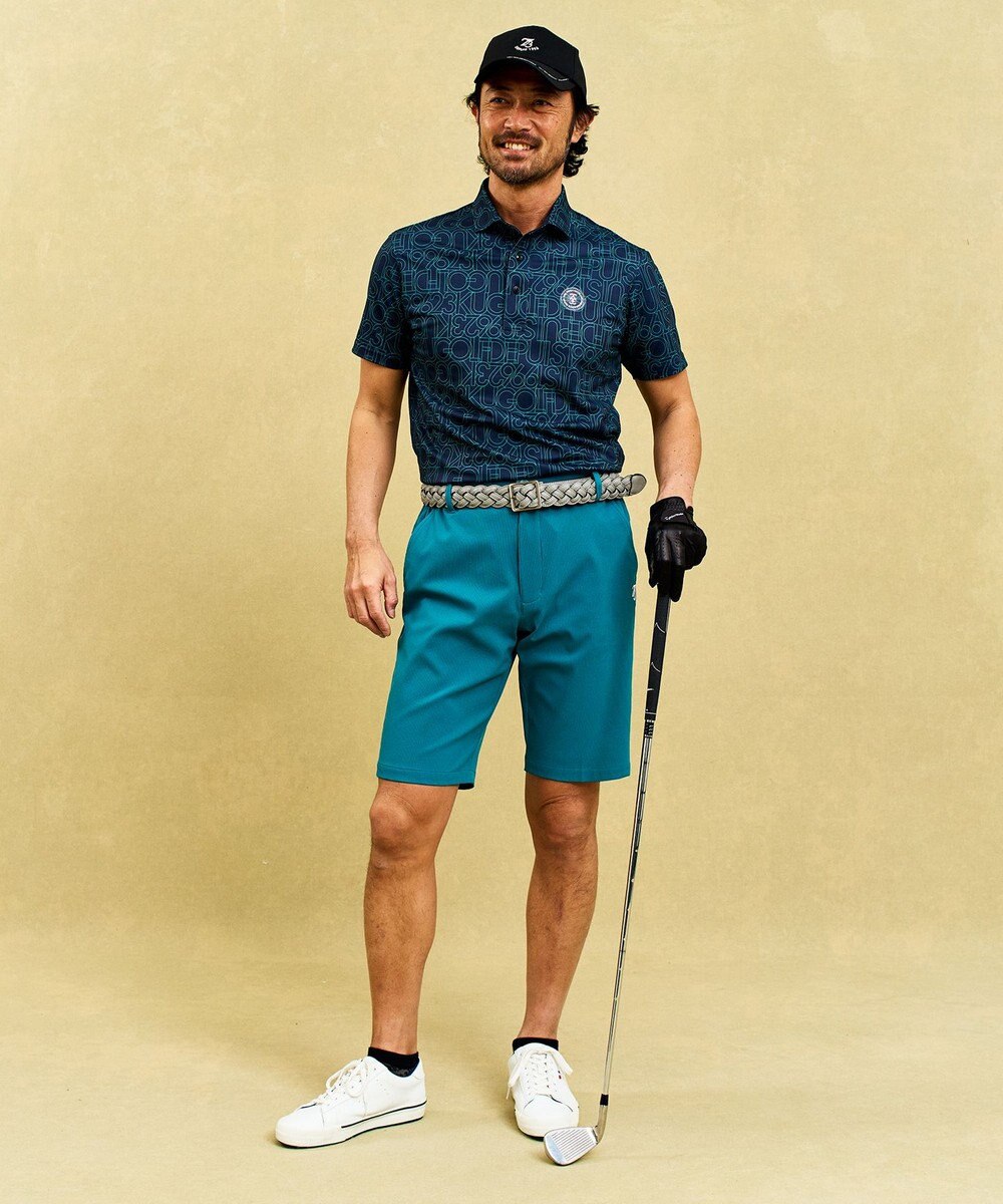 23区GOLF 【MEN】ロゴグラフィック ポロシャツ 