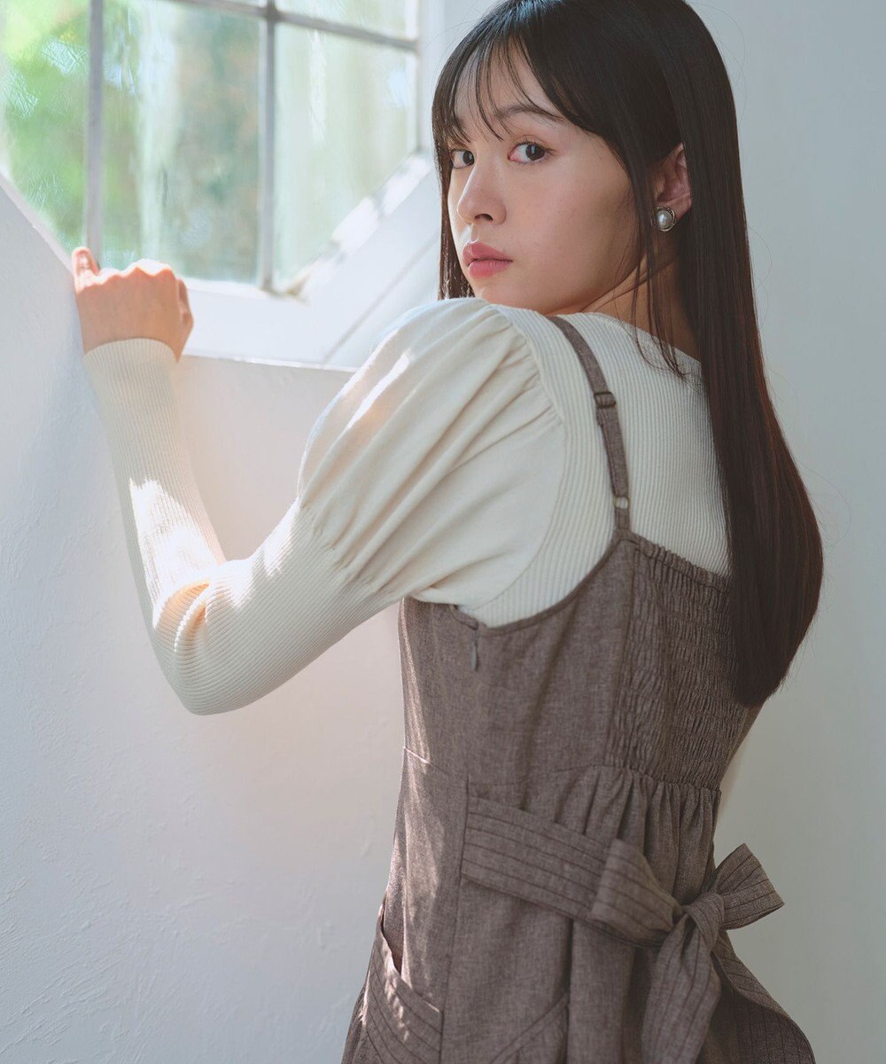 Feroux パフスリーブ ニット プルオーバー 