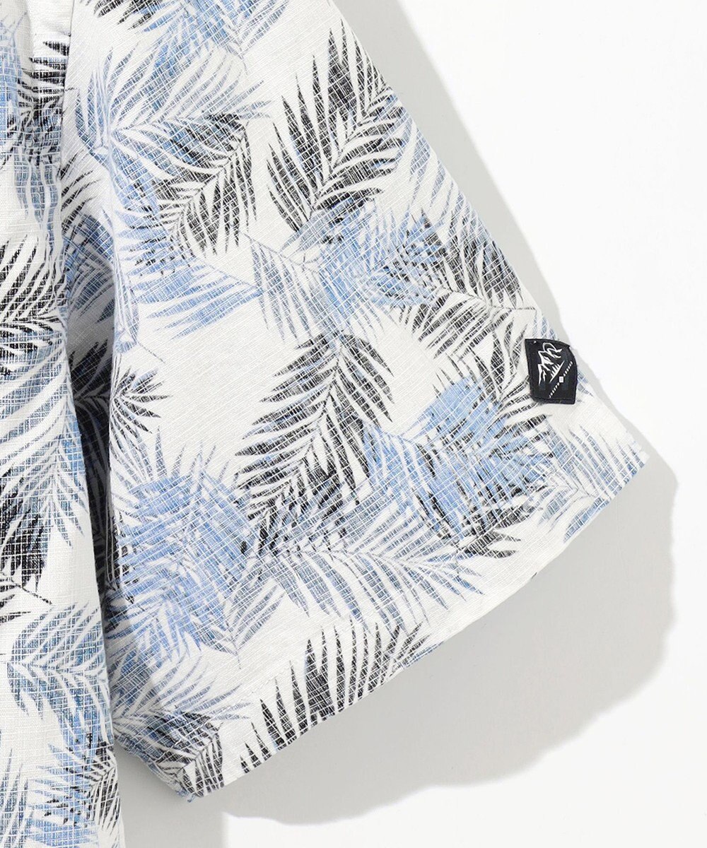 JOSEPH ABBOUD MOUNTAIN 【通気性・腰ポケット付き】ジャングルリーフプリント 半袖シャツ 