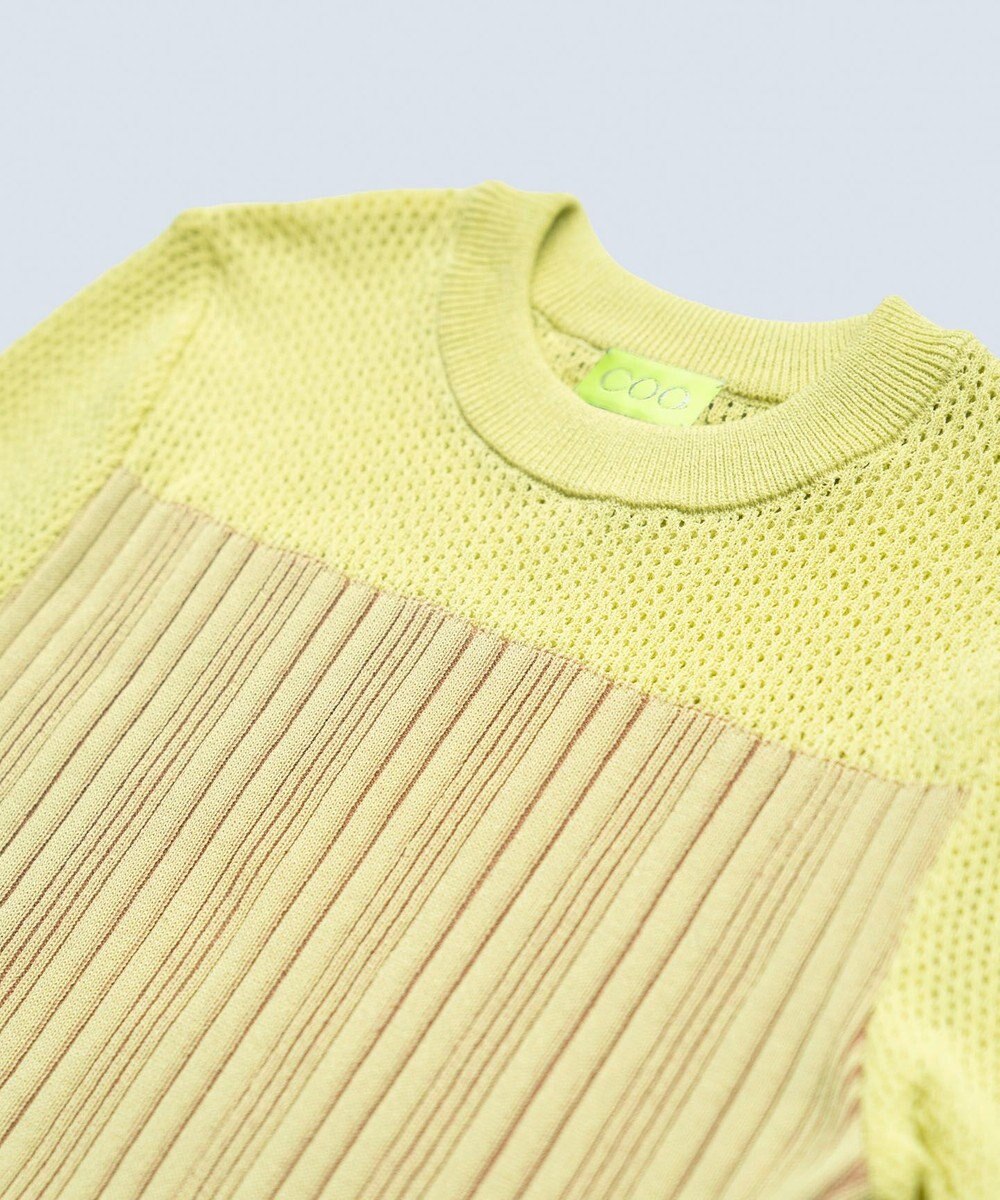 COQ CACTUS カラーブロックリブニット 