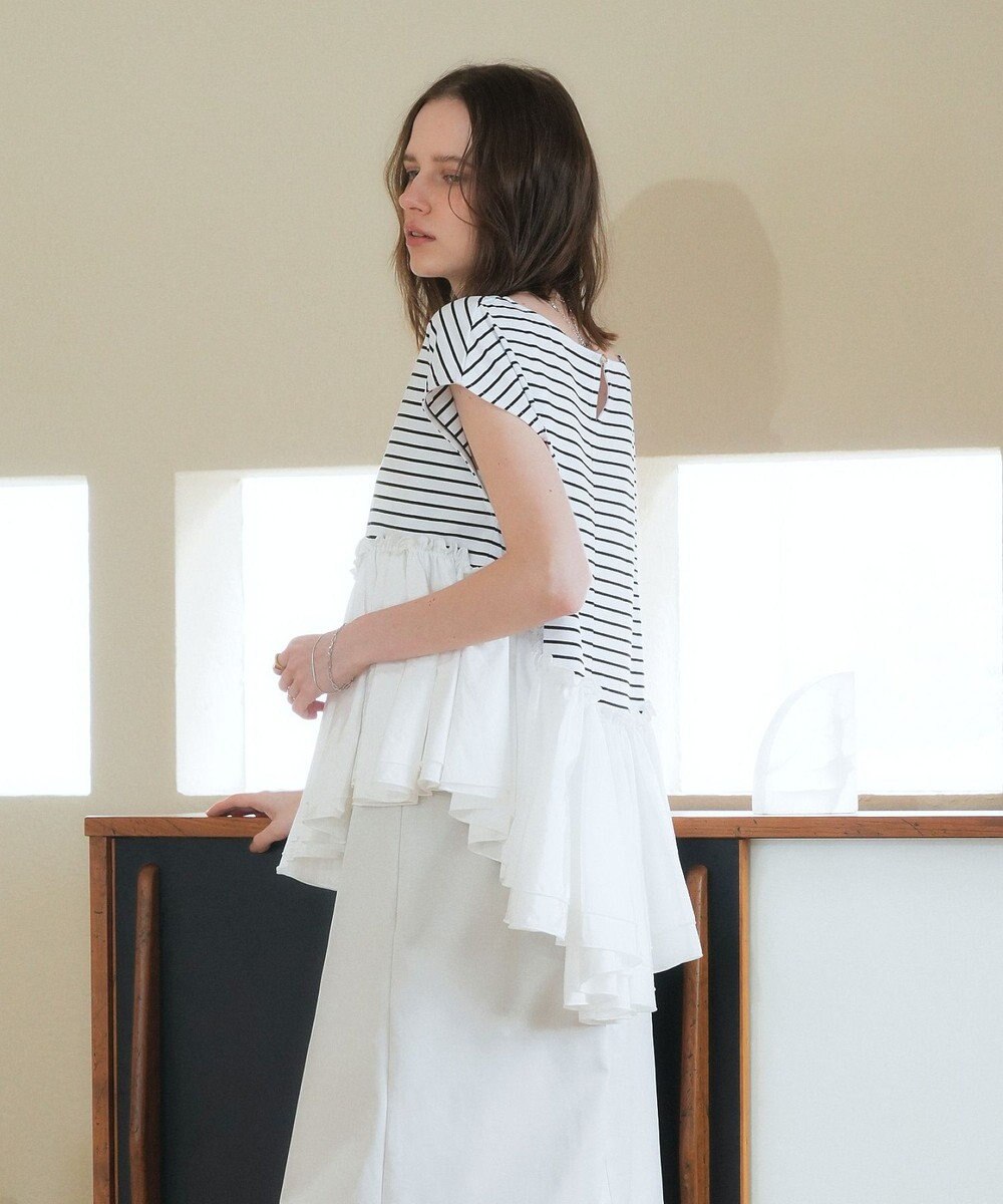 YECCA VECCA アシメペプラムカットソー 