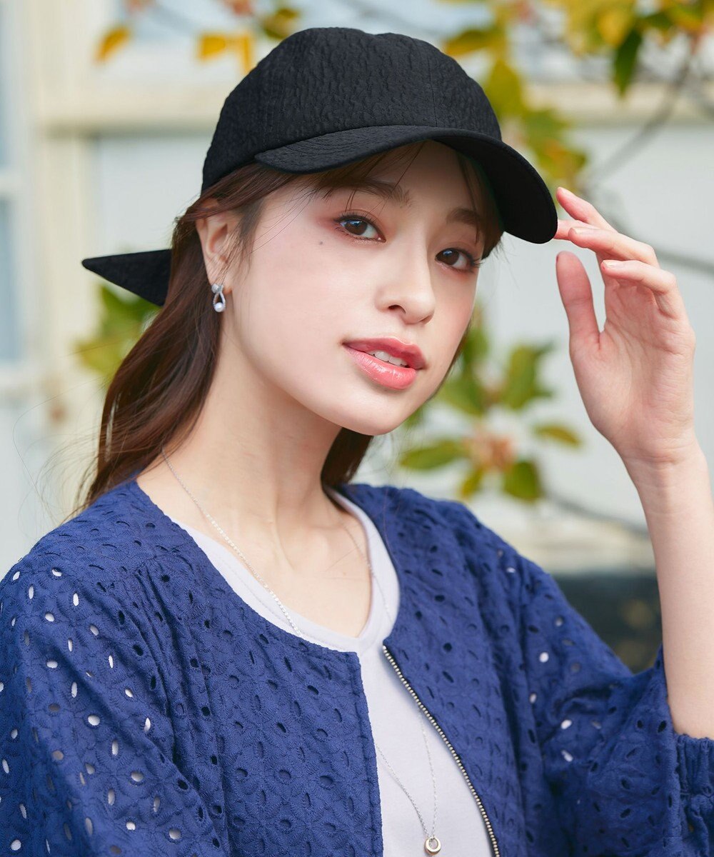 Tiaclasse 【安田美沙子さん/小倉優子さん着用】ジャガードリボンキャップ/リボンキャップ 