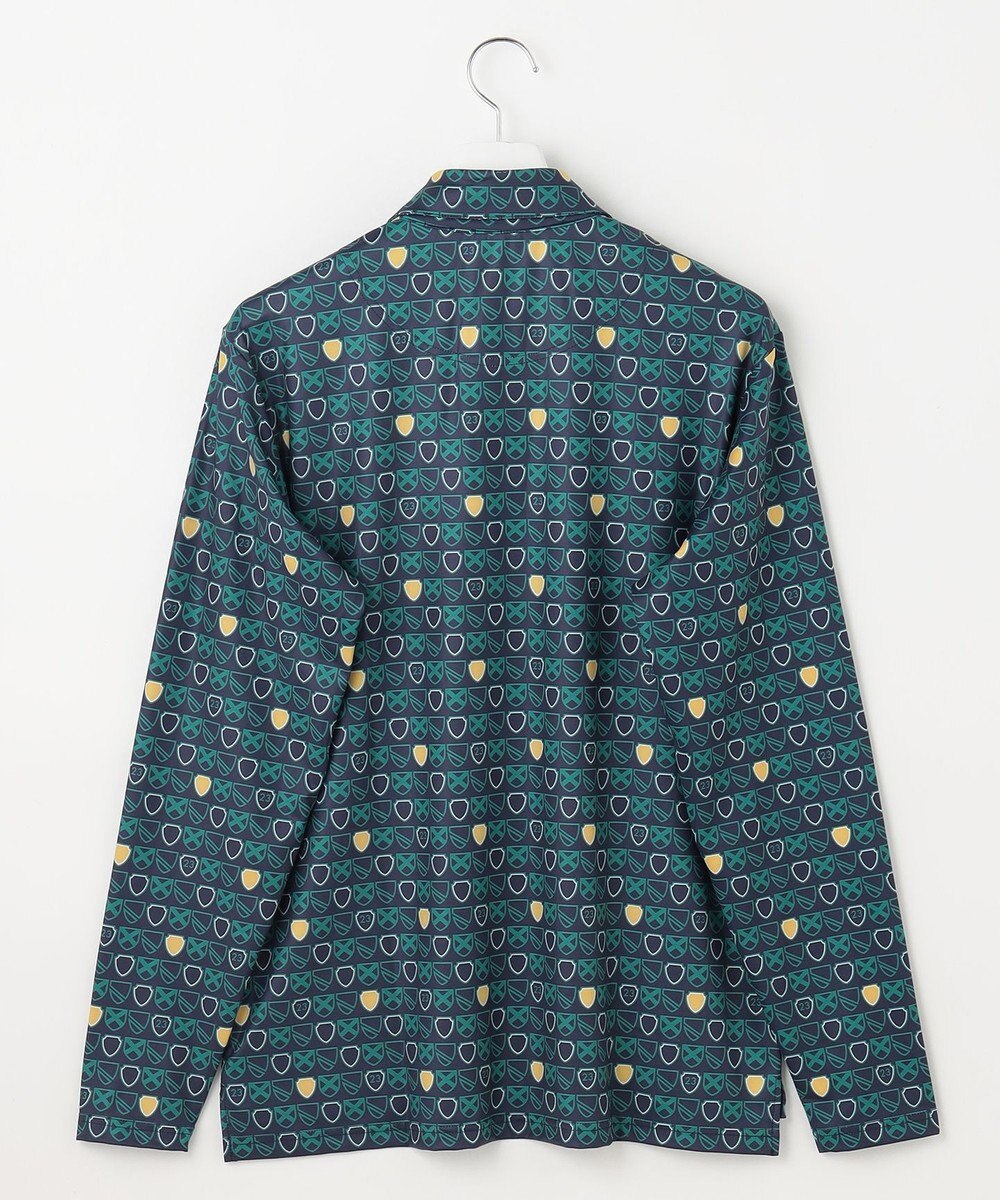 23区GOLF 【MEN】【吸水速乾/UVカット】エンブレム柄ポロシャツ 