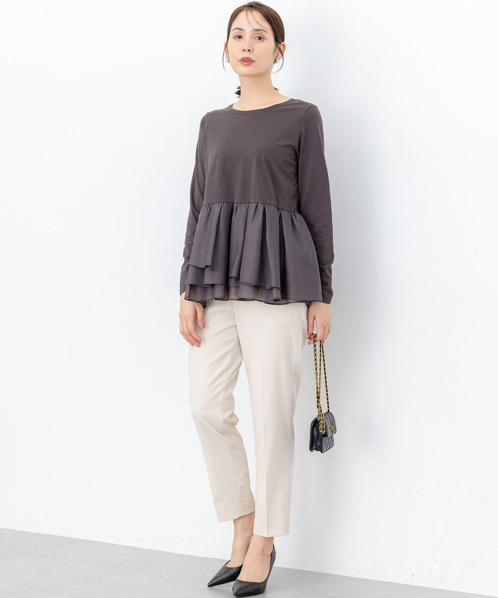 組曲 L ハンサムツイルテーパード パンツ 