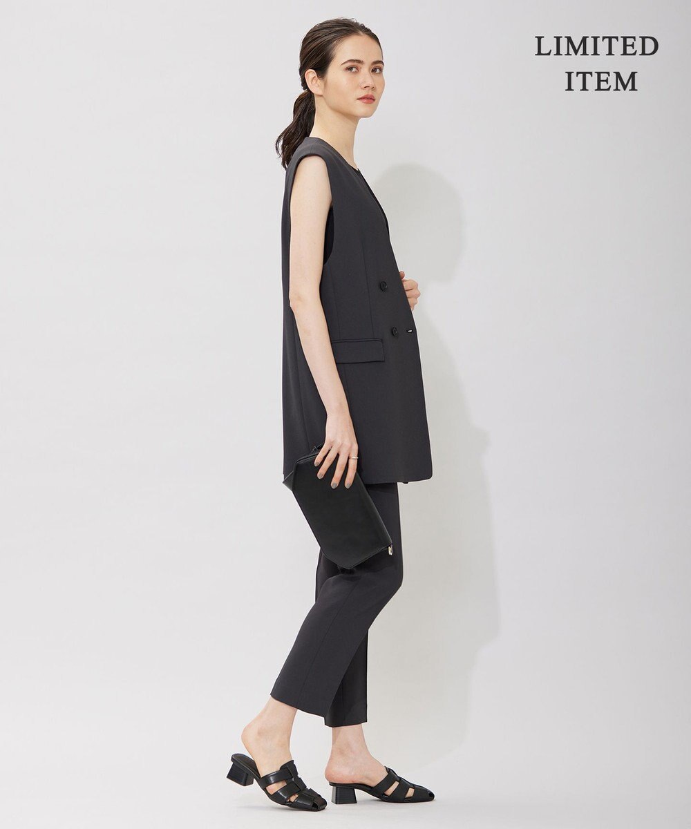 ICB 【WEB限定・洗える】BackSatinGeorgette ドロストパンツ 