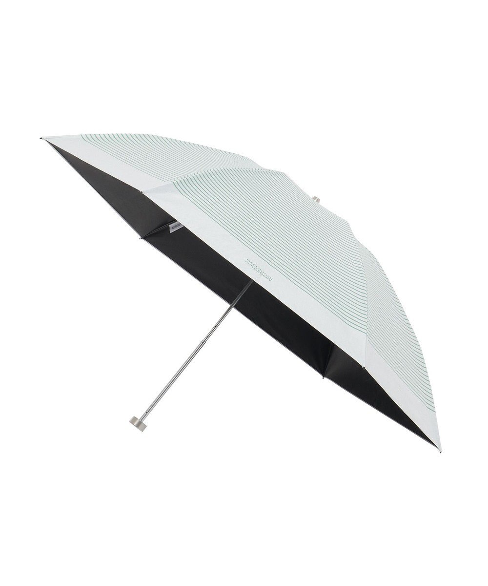 MOONBAT 【フワクール生地使用/軽量】MACKINTOSH PHILOSOPHY 遮光 晴雨兼用 折りたたみ日傘 ボーダー 