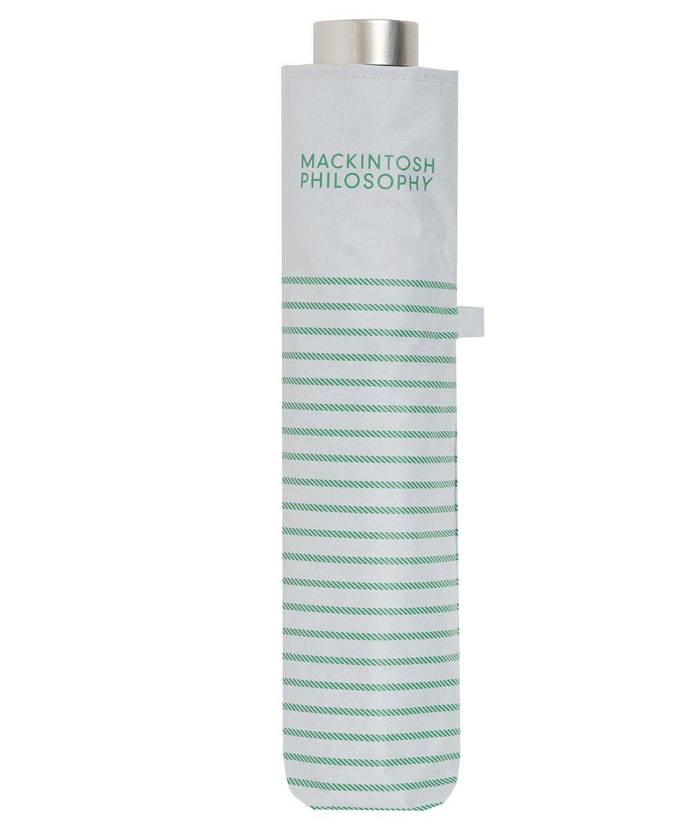 MOONBAT 【フワクール生地使用/軽量】MACKINTOSH PHILOSOPHY 遮光 晴雨兼用 折りたたみ日傘 ボーダー 