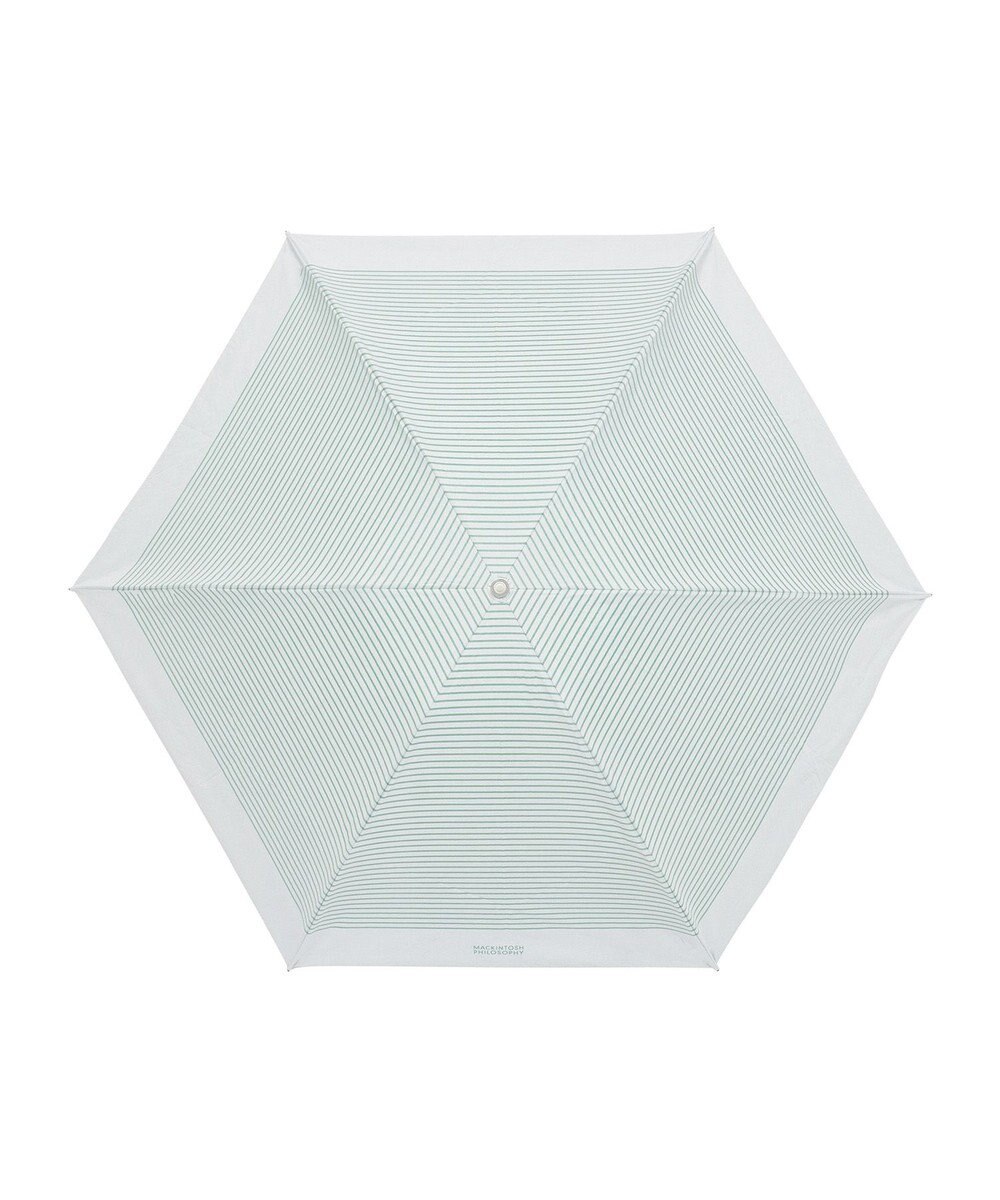 MOONBAT 【フワクール生地使用/軽量】MACKINTOSH PHILOSOPHY 遮光 晴雨兼用 折りたたみ日傘 ボーダー 