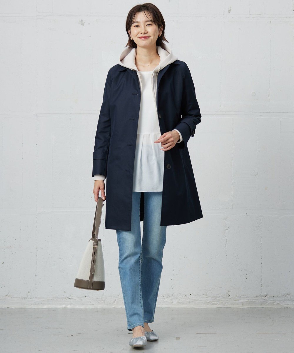 J.PRESS LADIES L 【撥水・WEB限定カラーあり】コットンポリエステル ツイル ロング コート 
