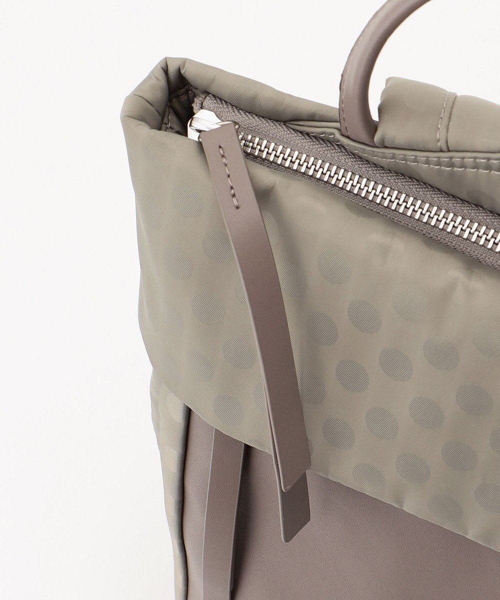 Y'SACCS はっ水ドットジャカード リサイクルレザーコンビ リュック 