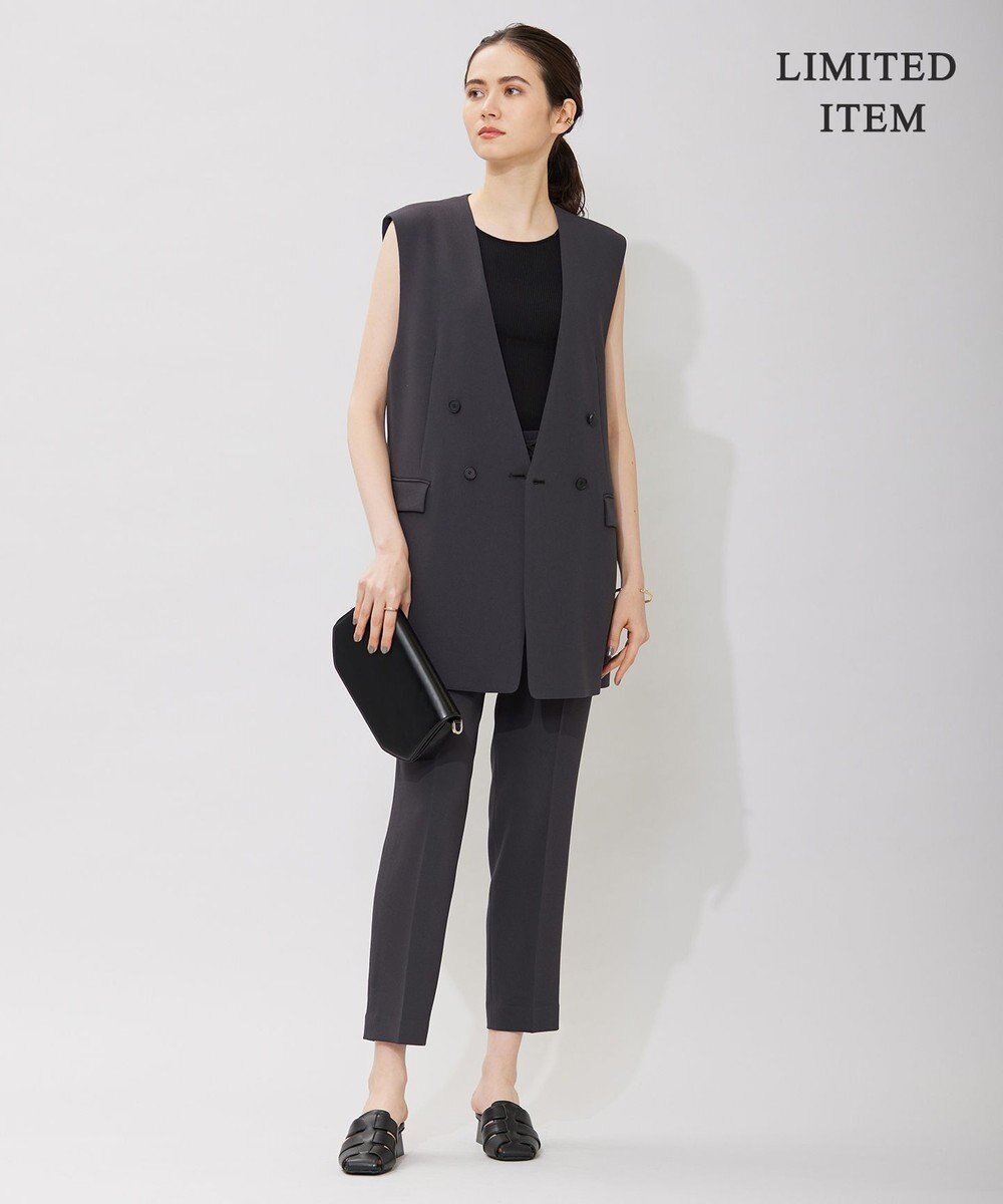 ICB 【WEB限定・洗える】BackSatinGeorgette ドロストパンツ 