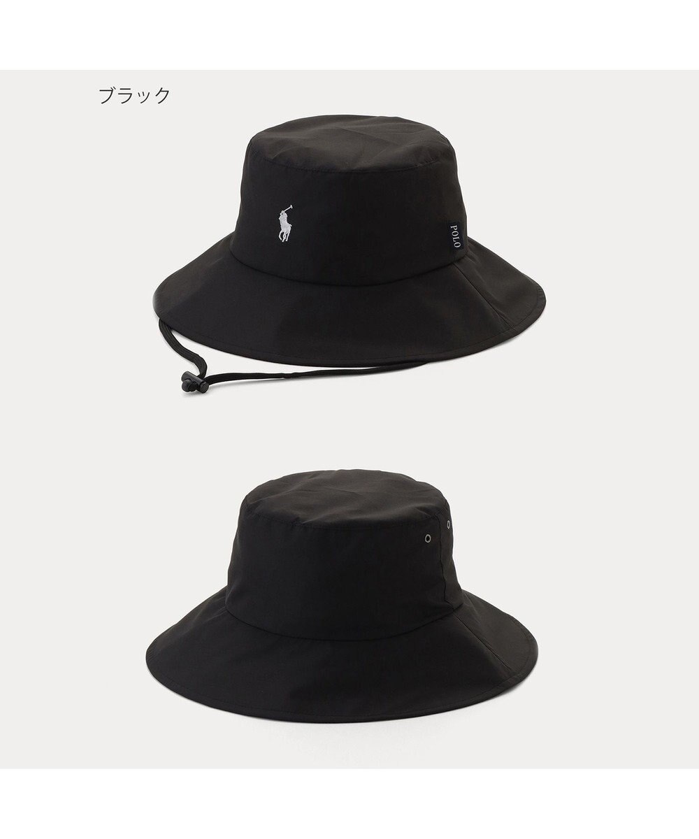 MOONBAT 【遮熱・遮光】POLO RALPH LAUREN（ポロ ラルフ ローレン）ポロポニー刺繍 リップストップ パラソルハット 帽子 あごひも付き 