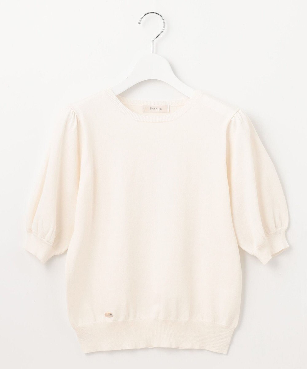 Feroux 【接触冷感・UVカット・洗える】クルーネックハーフスリーブ プルオーバー 