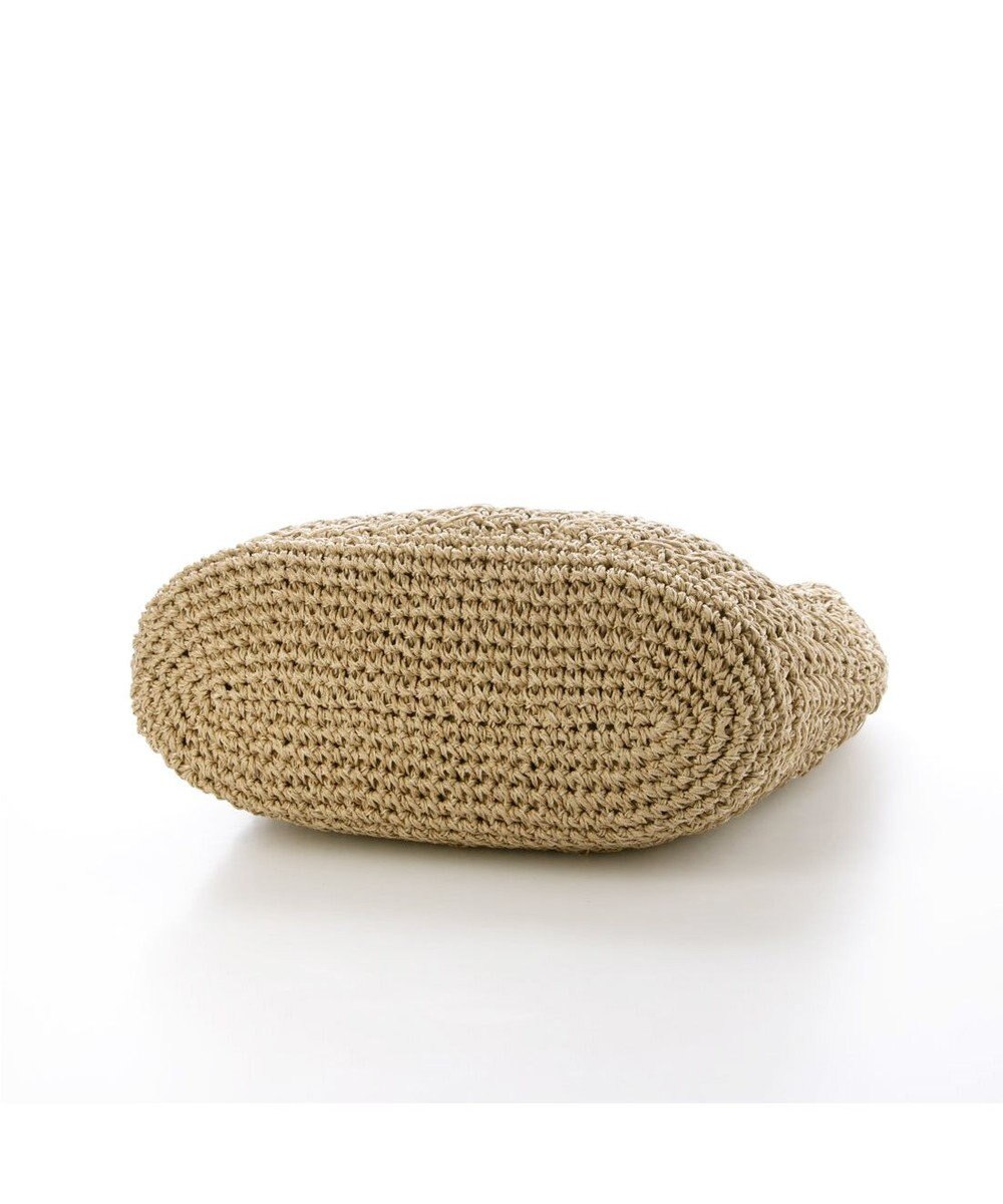 UNBILLION カシュカシュ cachecache / ドロストフリルハンドル地柄編みトート カゴバッグ 