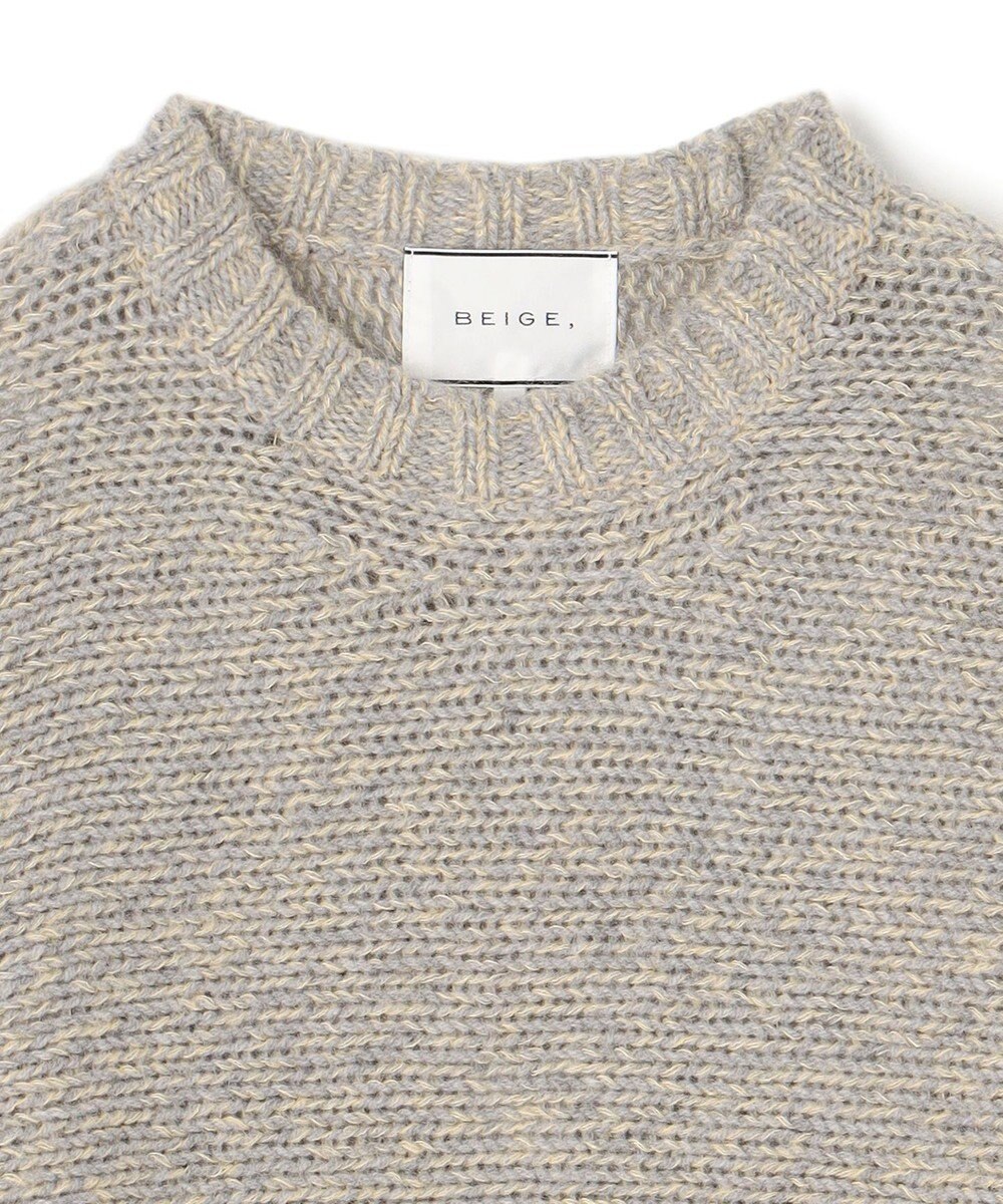 BEIGE， MARANA / モヘア混ミックスドルマンニット 