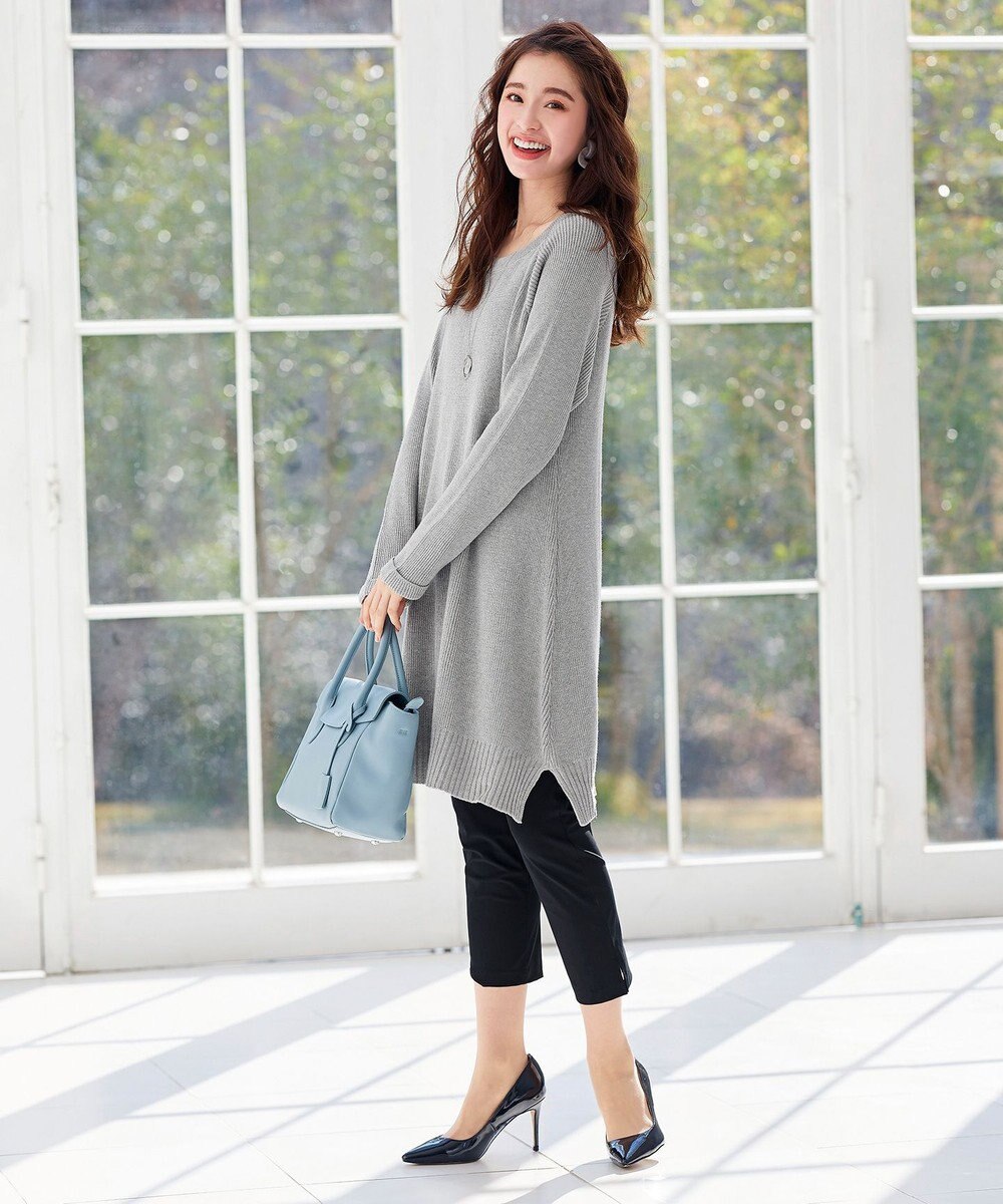 Tiaclasse L 【洗える】リラックス感のあるラグランスリーブニット 