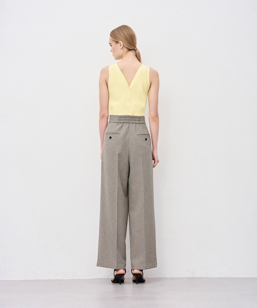 uncrave ウォッシャブルウールライクツイル ワイドパンツ 