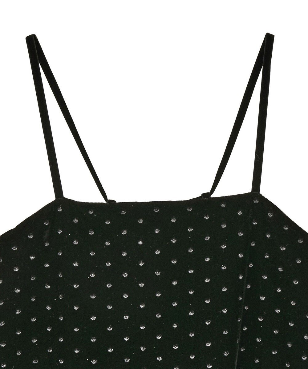 YECCA VECCA グリッタードットベロアオーバーキャミ 