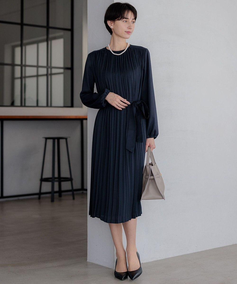 23区 L 【洗える】クリスタルアムンゼン プリーツワンピース 