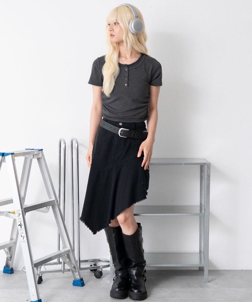 WEGO ヘンリーネックレイヤードT 