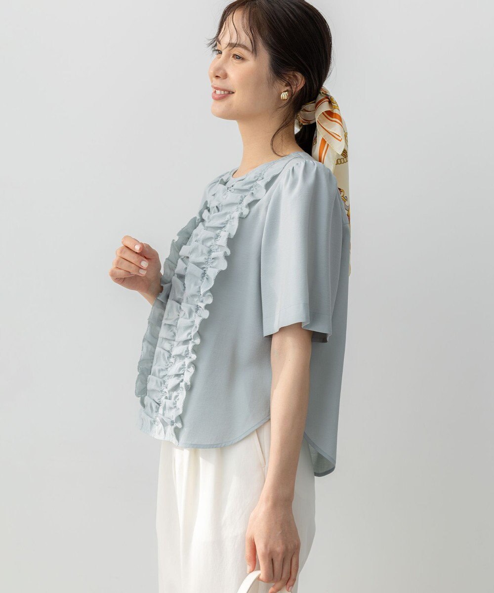 組曲 S 【WEB限定】ヴィンテージジョーゼットフリル ブラウス 