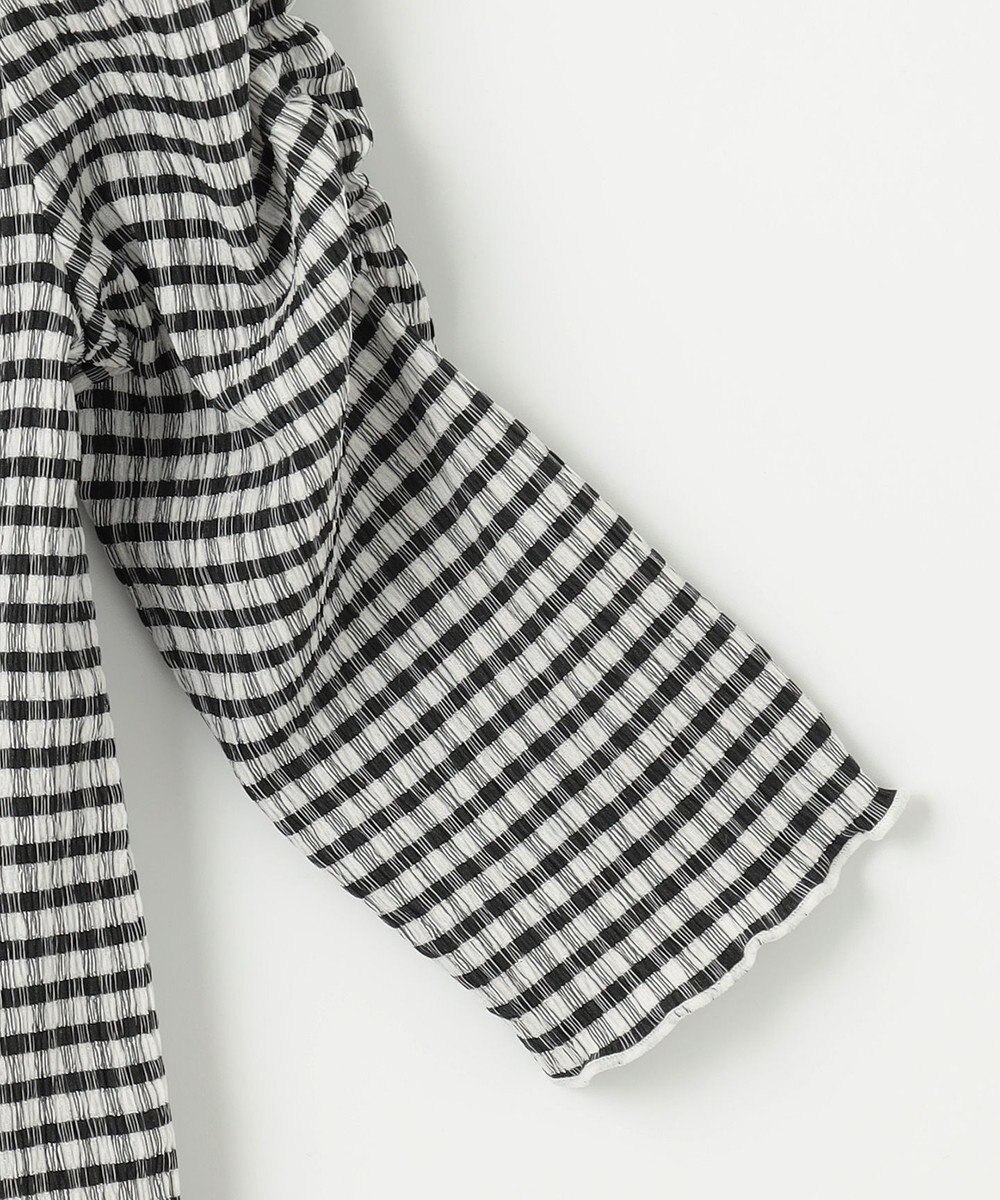 ANY KIDS シアー ギンガム 七分袖 Tシャツ 