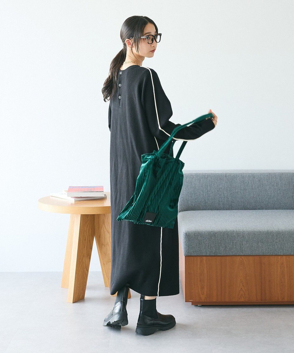 CRAFT STANDARD BOUTIQUE とてもちライン入りニットワンピース 